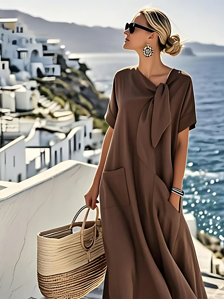 Dalia Atelier™ Elegante Vestido con bolsillos