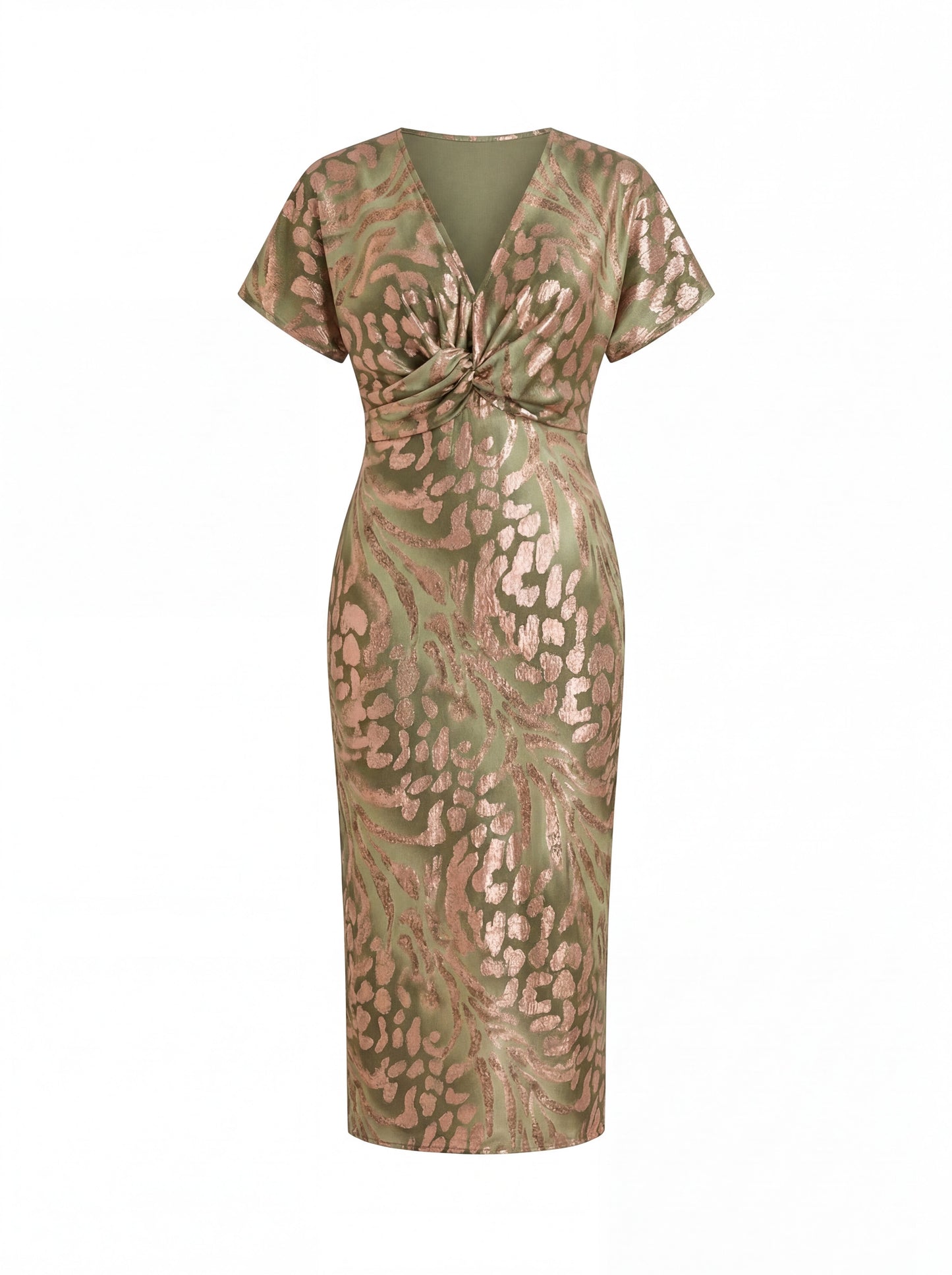 Vestido Aurea Midi Cobre