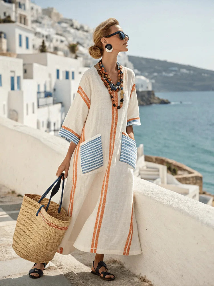 Dalia Atelier™ Vestido Mediterráneo Fluido