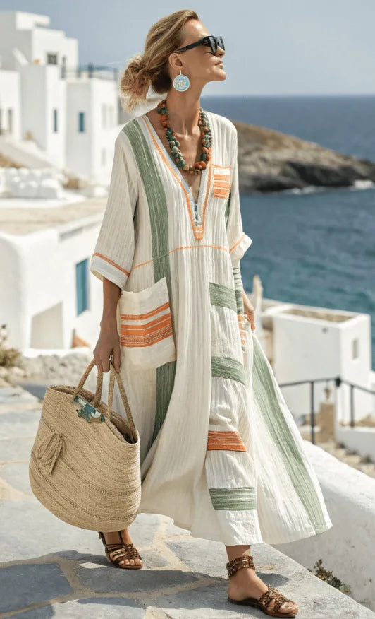Dalia Atelier™ Vestido Mediterráneo Fluido