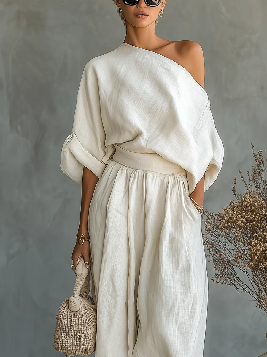 Mila™ | Conjunto Off-Shoulder Fluido de 2 Piezas