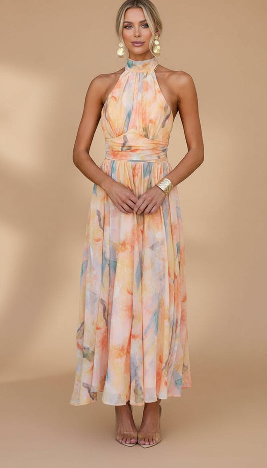 Ava™ | Vestido Estampado Largo