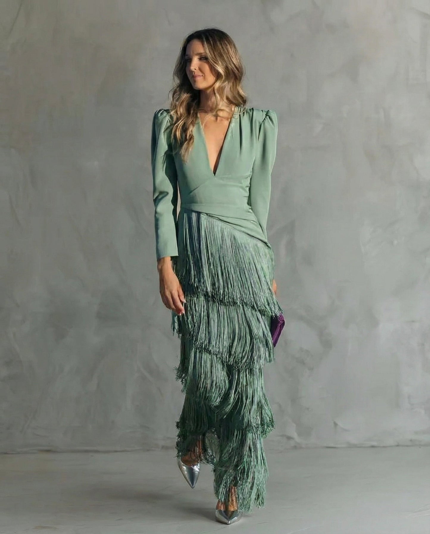 Vestido Riviera · Elegante vestido De Flecos