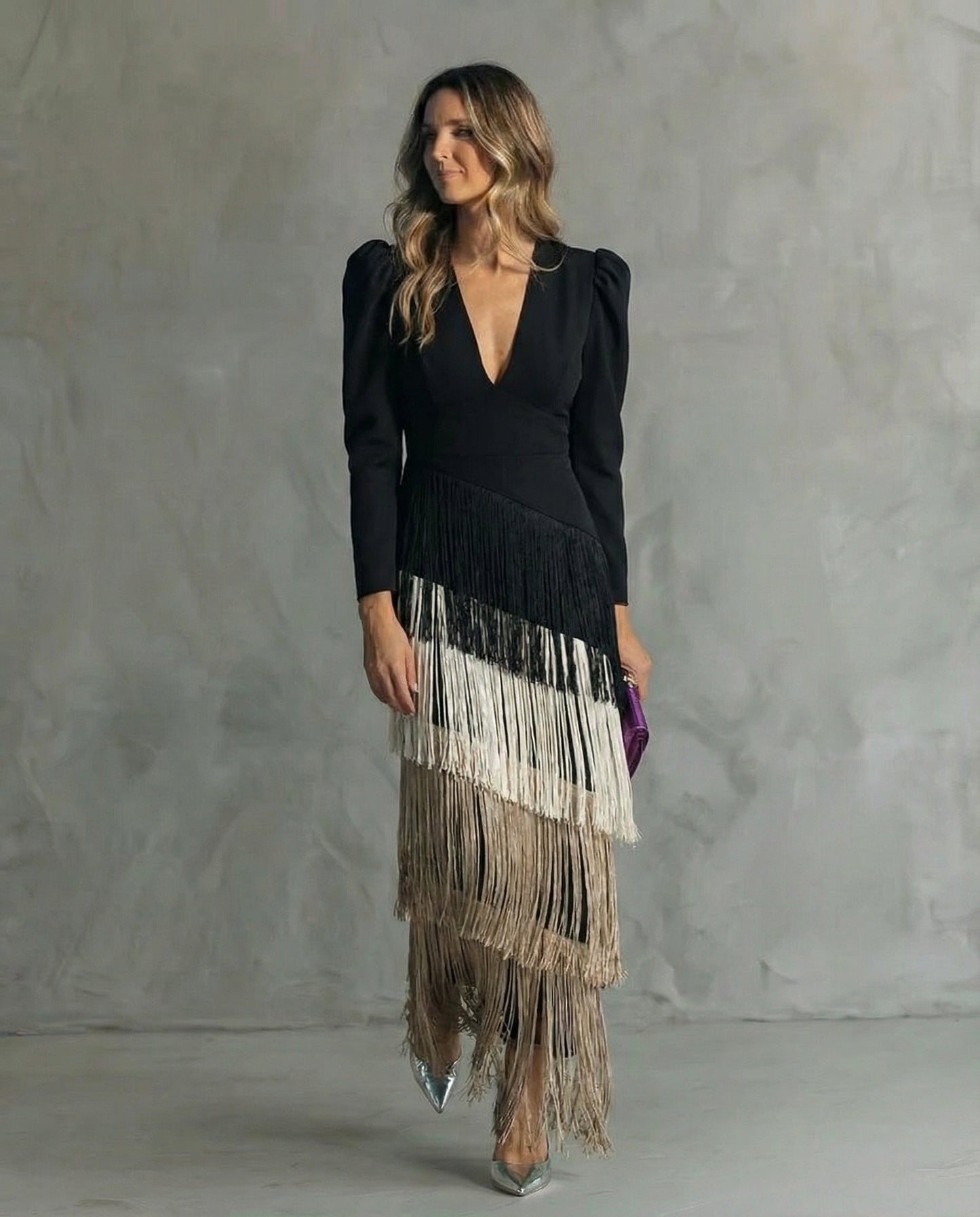 Vestido Riviera · Elegante vestido De Flecos
