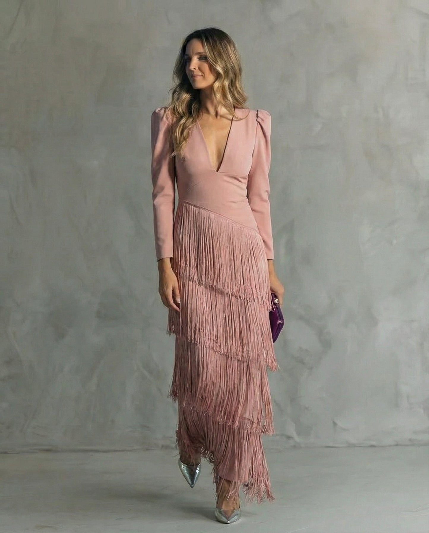 Vestido Riviera · Elegante vestido De Flecos