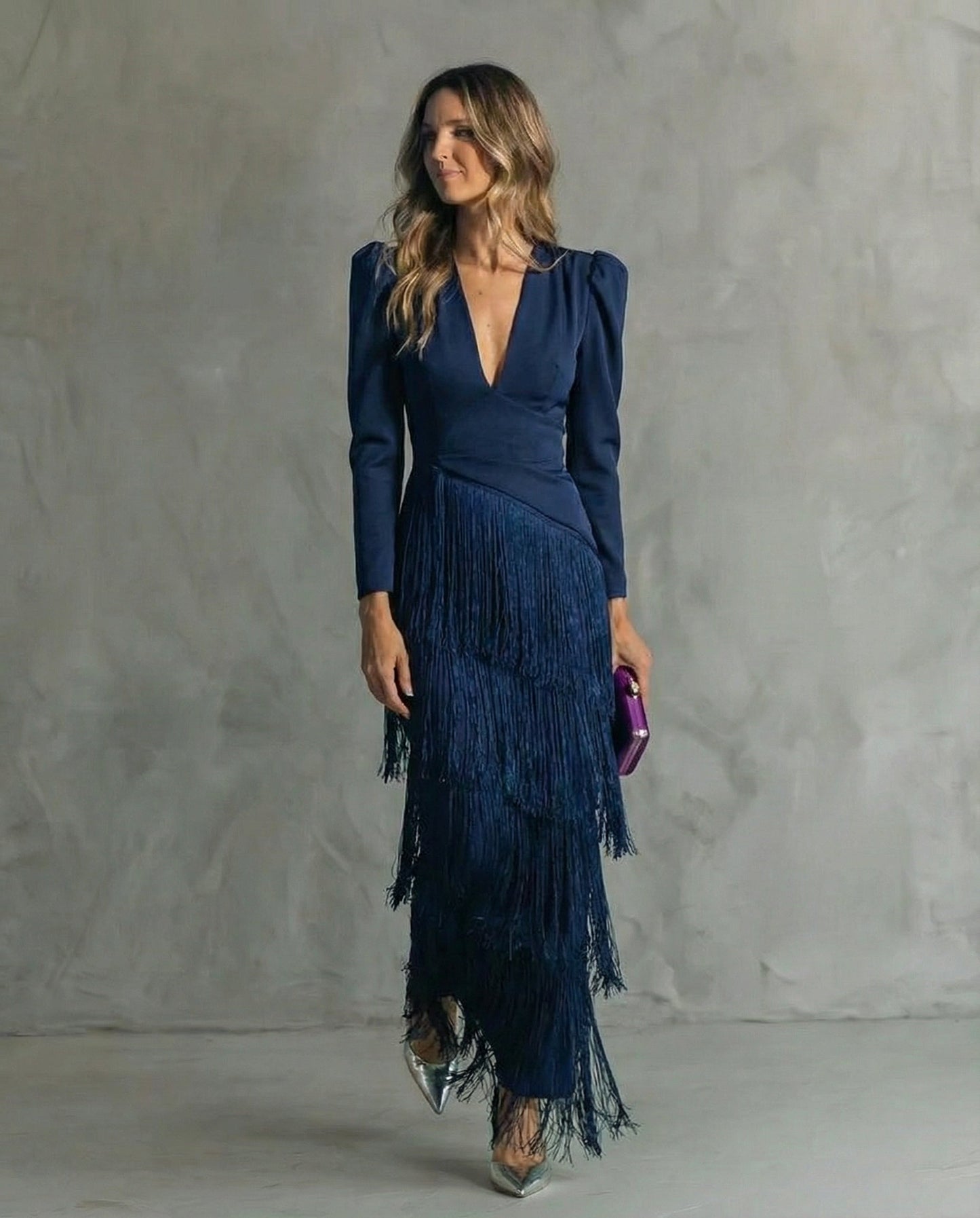 Vestido Riviera · Elegante vestido De Flecos