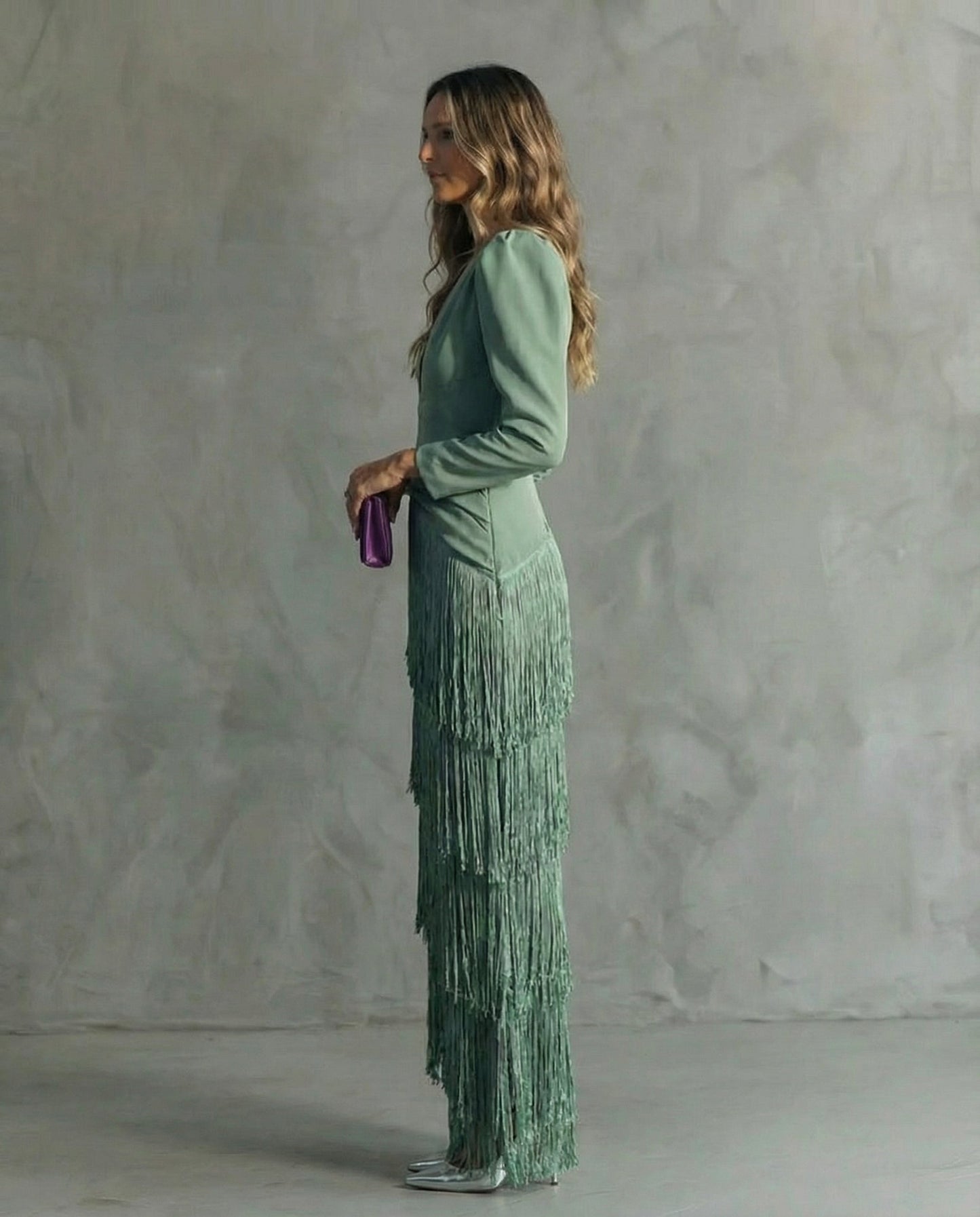 Vestido Riviera · Elegante vestido De Flecos