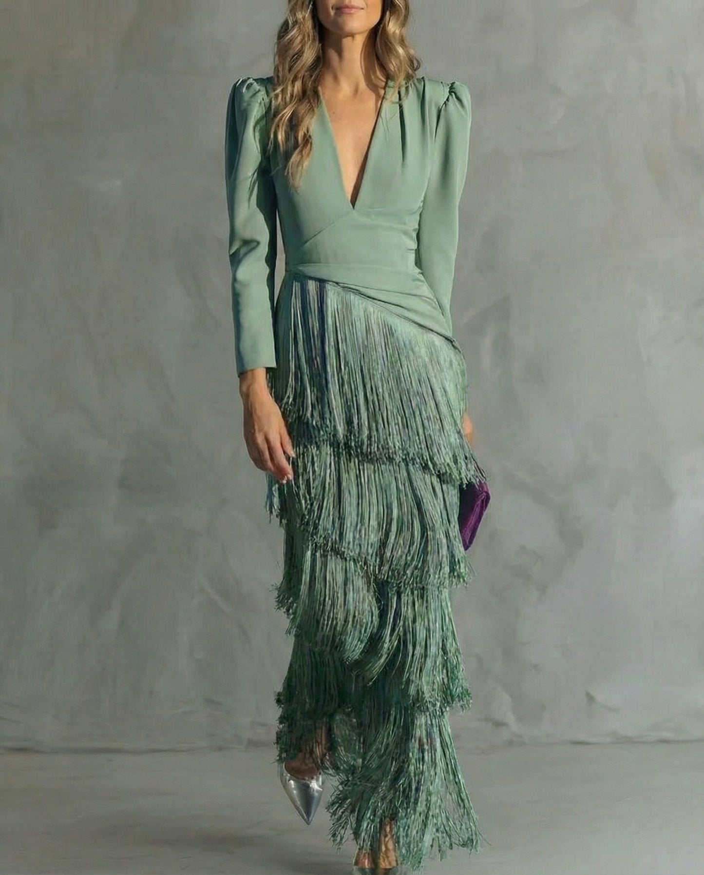 Vestido Riviera · Elegante vestido De Flecos