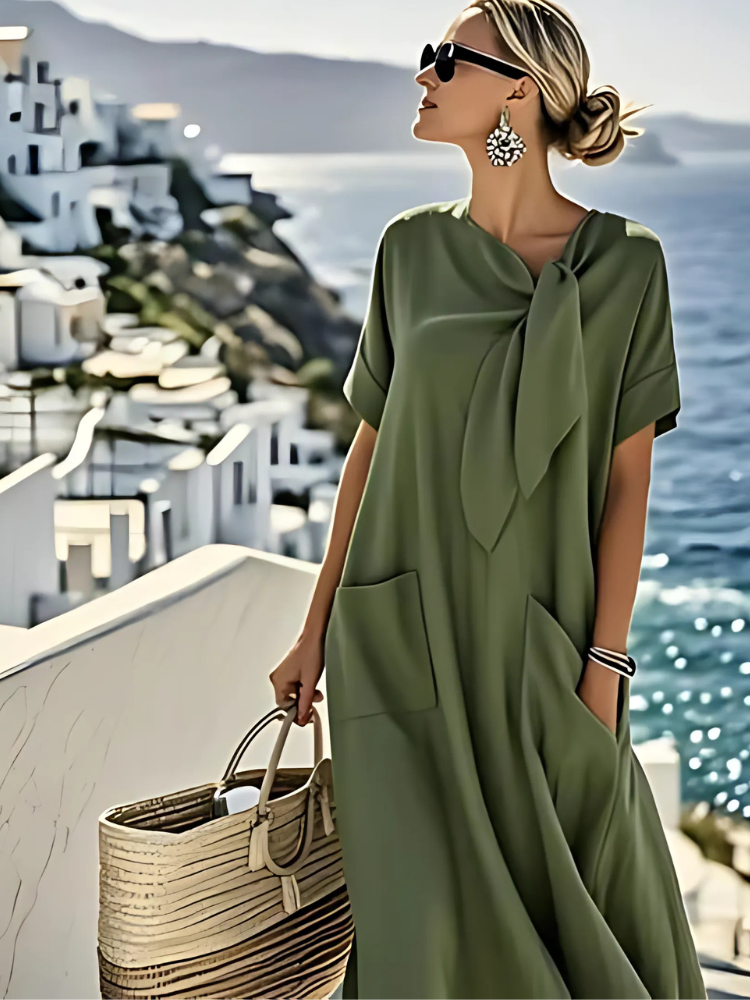 Dalia Atelier™ Elegante Vestido con bolsillos